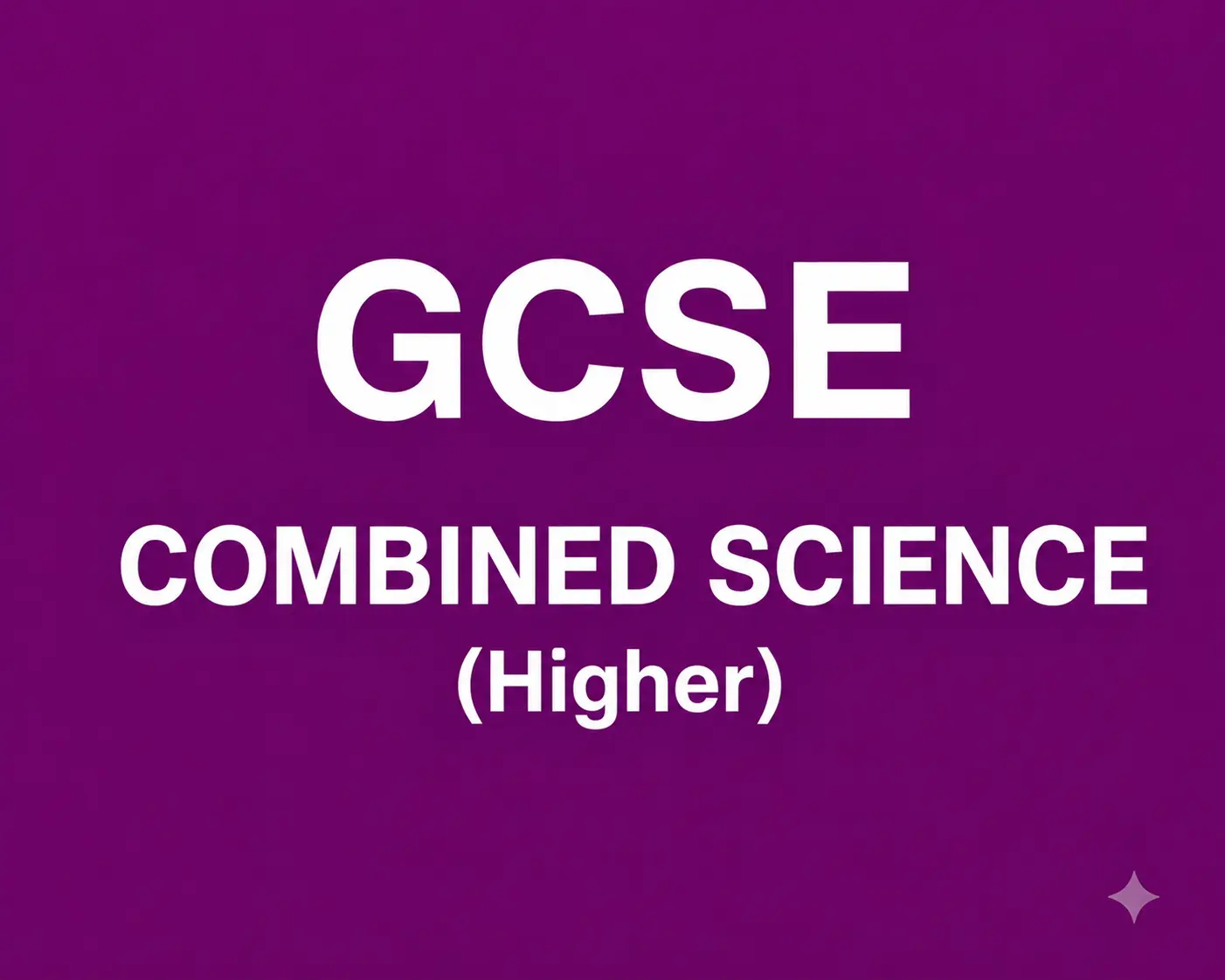 gcse higher combined science